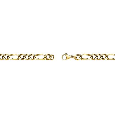 Men's LYNX Stainless Steel Figaro Chain Bracelet