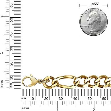 Men's LYNX Stainless Steel Figaro Chain Bracelet