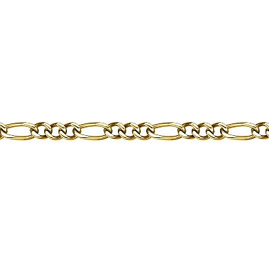 Men's LYNX Stainless Steel Figaro Chain Bracelet