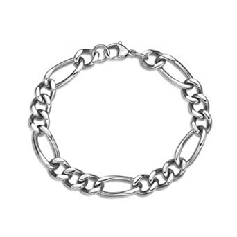 Men's LYNX Stainless Steel Figaro Chain Bracelet