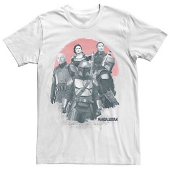 Big & Tall Star Wars: The Mandalorian Group Shot Red Sun R15 Tee