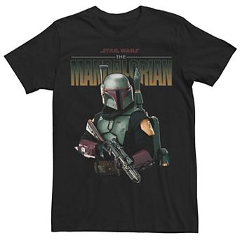 Big & Tall Star Wars: The Mandalorian Boba Fett Logo Portrait R15 Tee