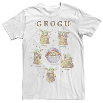 Big & Tall Star Wars: The Mandalorian Grogu Moods R16 Tee