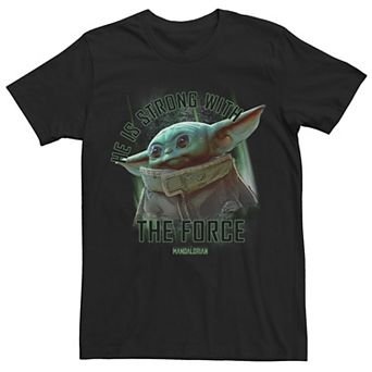 Big & Tall Star Wars: The Mandalorian Grogu "He Is Strong With The Force" Tee