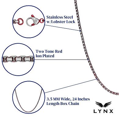 Men's LYNX Two Tone Stainless Steel Necklace