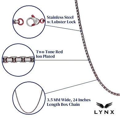 Men's LYNX Two Tone Stainless Steel Necklace 
