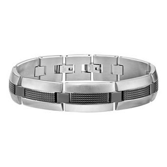 Men's LYNX Black Ion-Plated Stainless Steel Bracelet