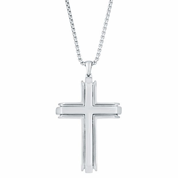 Stainless steel cross hot sale necklace kohls