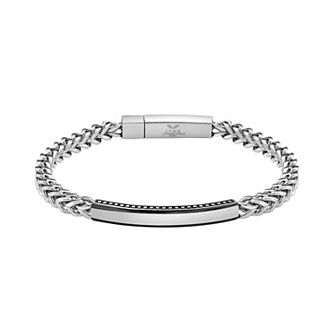 Men's LYNX Black Ion-Plated Stainless Steel ID Plate Bracelet