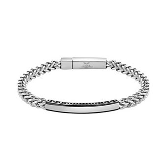 Men's LYNX Black Ion-Plated Stainless Steel ID Plate Bracelet
