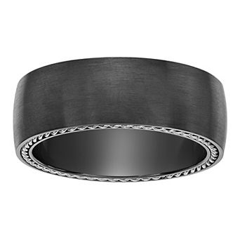 Men's LYNX Black Zirconium Wide Band Ring