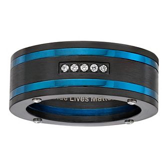 Men's LYNX Two Tone Ion-Plated Stainless Steel Ring