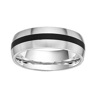 Men's LYNX Two Tone Stainless Steel Stripe Ring