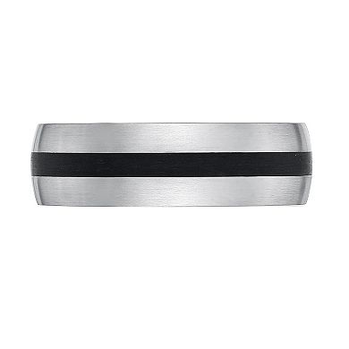 Men's LYNX Two Tone Stainless Steel Stripe Ring 