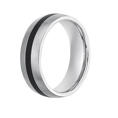 Men's LYNX Two Tone Stainless Steel Stripe Ring