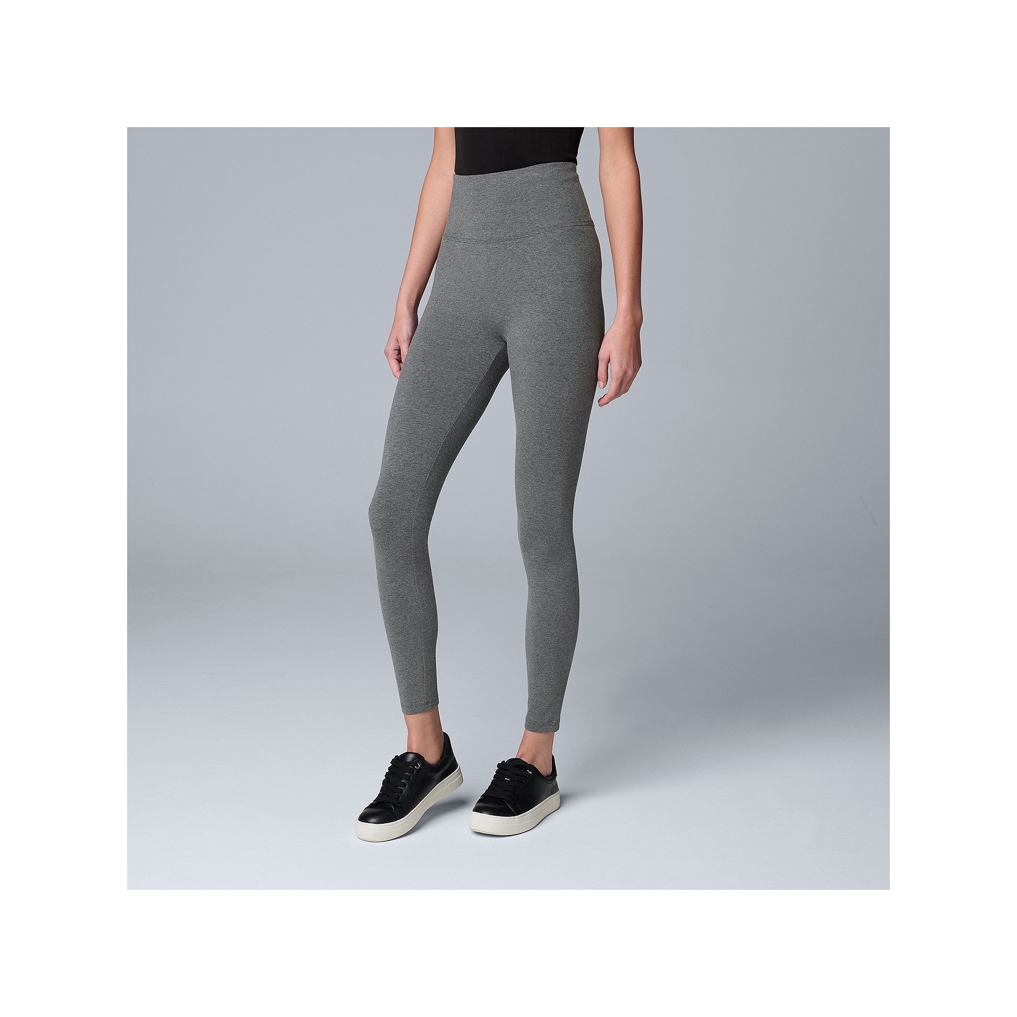 Womens Simply Vera Vera Wang Live-In Shaping High Rise Leggings, Size: Sma