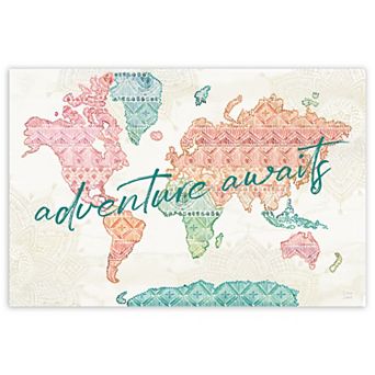 COURTSIDE MARKET Macrame Meander I Canvas Wall Art