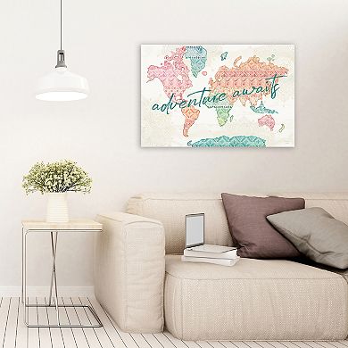 COURTSIDE MARKET Macrame Meander I Canvas Wall Art