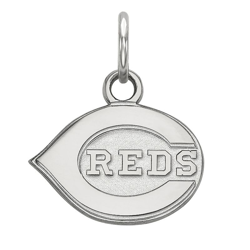 Sterling Silver 14k Gold Plated LogoArt Cincinnati Reds Mini Pendant, Women