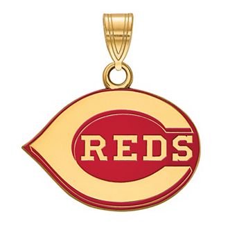 LogoArt Sterling Silver Cincinnati Reds Small Enamel Pendant