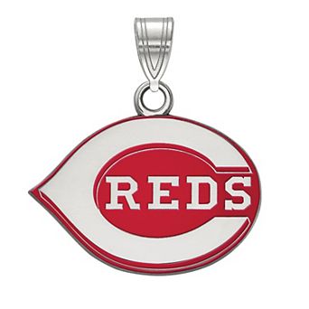 LogoArt Sterling Silver Cincinnati Reds Small Enamel Pendant