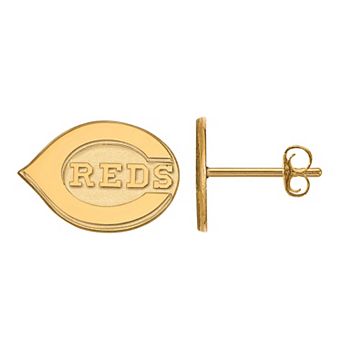 LogoArt 10k Gold Cincinnati Reds Mini Stud Earrings
