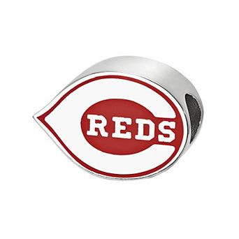 LogoArt Sterling Silver Cincinnati Reds Enameled Bead