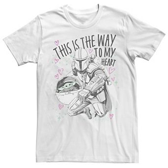 Big & Tall Star Wars: The Mandalorian & The Child Valentine's Day "This Is The Way To My Heart" Tee