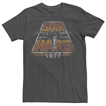 Big & Tall Star Wars Logo Dripping Down Horror Typeface Tee