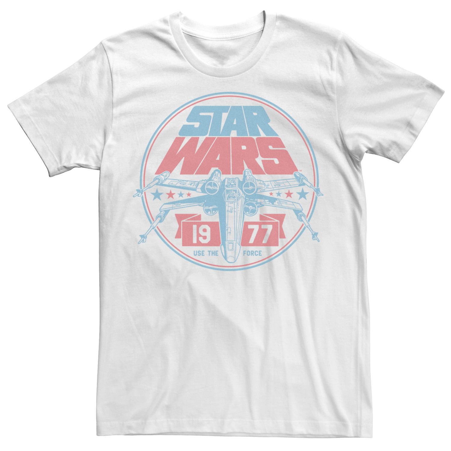 Image for Licensed Character Big & Tall Star Wars Patriotic X-Wing Vintage Badge Tee at Kohl's.