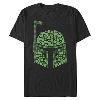Big & Tall Star Wars Boba Fett Clover Helmet St. Patrick's Day Tee