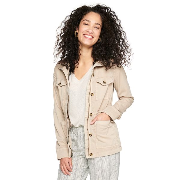 Womens beige shop utility jacket