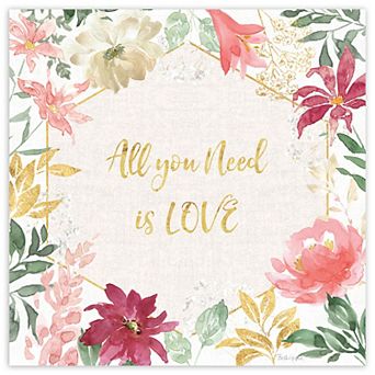 COURTSIDE MARKET All You Need Is Love III Canvas Wall Art