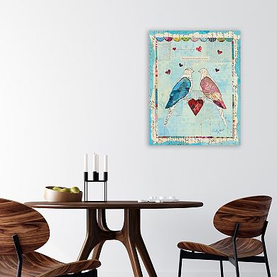 COURTSIDE MARKET Love Birds Canvas Wall Art