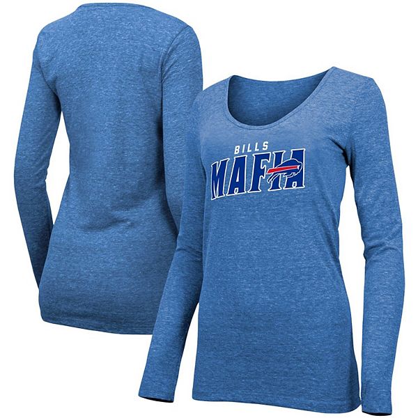 Women's New Era Royal Buffalo Bills Mafia Tri-Blend Long Sleeve T-Shirt