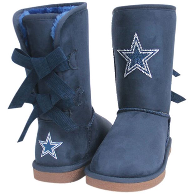 Women's Cuce Navy Dallas Cowboys Patron Bow Boots