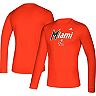 Men's adidas Orange Miami Hurricanes Reverse Retro Inspired Basketball Creator AEROREADY Long Sleeve T-Shirt