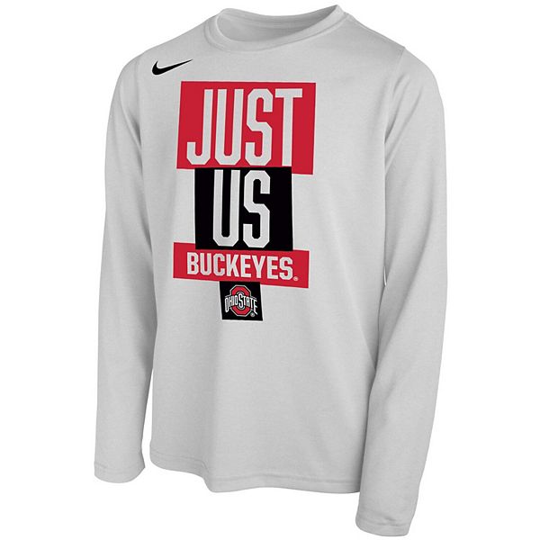 Youth Nike White Ohio State Buckeyes Men's Basketball JUST US Bench ...