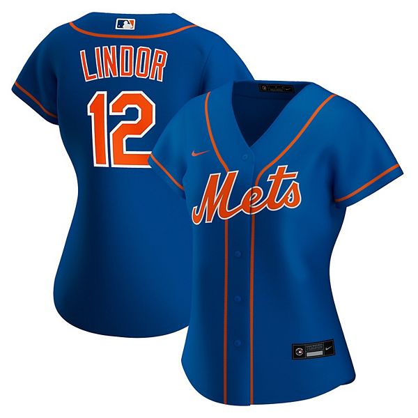 Men's Nike Francisco Lindor Orange New York Mets Name