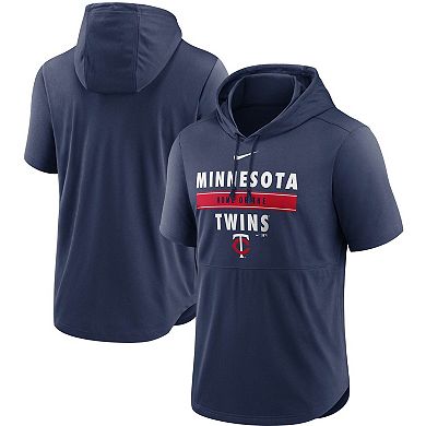 Men's Nike Navy Minnesota Twins Home Team Short Sleeve Hoodie Top
