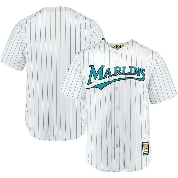 Miami Marlins Majestic Cooperstown Collection Team Cool Base Jersey - White/ Teal