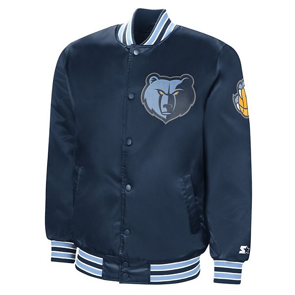 Men's Starter Navy Memphis Grizzlies The Diamond Classic Satin Full ...