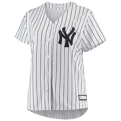 Women's White New York Yankees Plus Size Sanitized Replica Team Jersey
