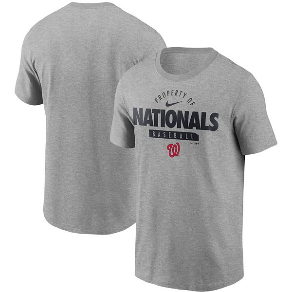 Men's Nike Gray Washington Nationals Primetime Property Of Practice T-Shirt