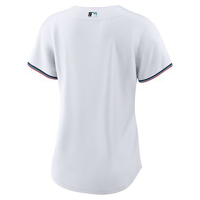 Women's Nike White Miami Marlins Replica Team Jersey