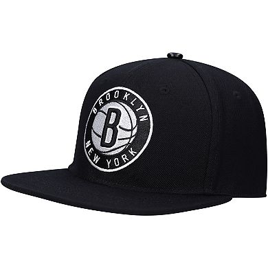 Men's Pro Standard Black Brooklyn Nets Team Logo Snapback Hat