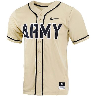 Men's Nike Gold Army Black Knights Replica Full-Button Baseball Jersey