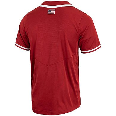 Men's Nike Cardinal Arkansas Razorbacks Replica Full-Button Baseball Jersey
