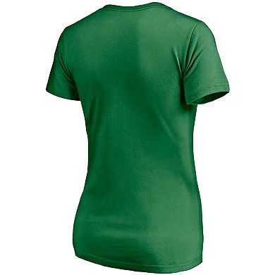 Women's Fanatics Branded Green Oregon Ducks Primary Logo V-Neck T-Shirt