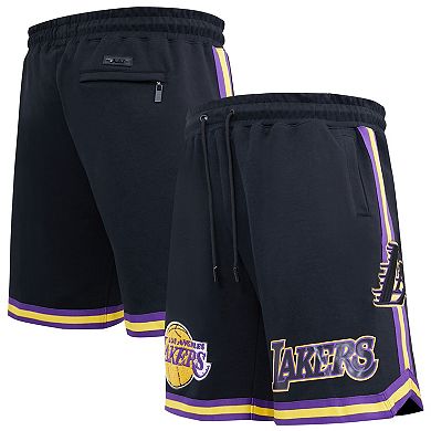 Men's Pro Standard Black Los Angeles Lakers Chenille Shorts